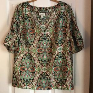 LOFT printed blouse - size L
